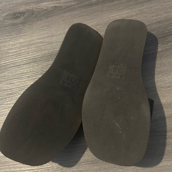 Raphaela  Black Sandals with Silver Detail - Picture 7 of 9